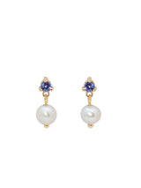 Sapphire Pearl Studs