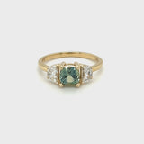 30% OFF: Cushion Bi-Color Sapphire Ring