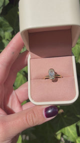 1.71 Carat Elongated Cushion Partial Bezel Ring