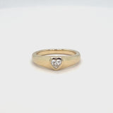 Petite Heart Signet Ring