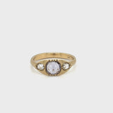 30% OFF: Bead-Set Sapphire & Diamond Ring
