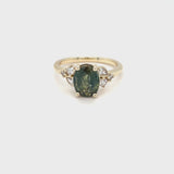Green Parti Sapphire Garden Ring