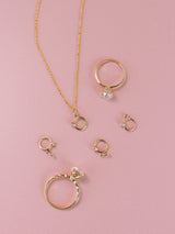 Tiny Diamond Ring Charm