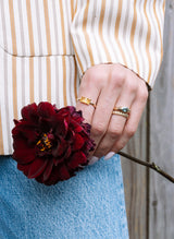 Citrine Triptych Ring