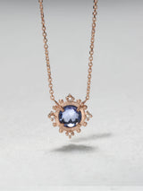 Blue Sapphire Burst Necklace