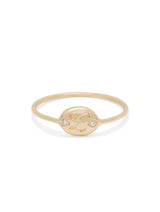 Teeny Engraved Oval Ring