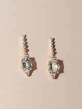 Aquamarine Tennis Earrings