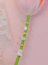 Hidden Halo Moval Diamond Ring