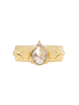Pear Diamond Tulip Ring