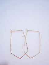 Hammered Triangle Hoops - Emily Warden Designs