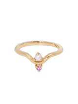 Pearl & Pink Sapphire Arc Ring