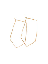 Hammered Triangle Hoops