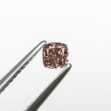 0.30ct 3.74x3.69x2.49mm GIA SI2 Fancy Deep Brownish Orangy Pink Cushion Brilliant 🇦🇺 24104-01