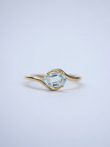 Aquamarine Nautilus Ring