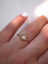 Champagne Pear Diamond Ring