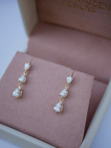 Long Diamond Petal Studs