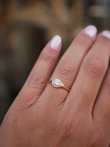 April Diamond Signet Ring