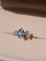 Blue Sapphire Compass Ring