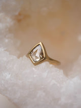 Kite Champagne Diamond Signet Ring