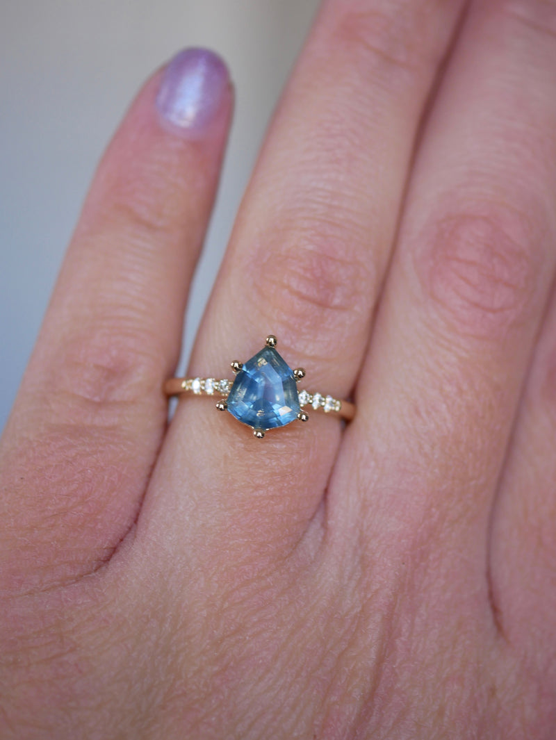 Shield Sapphire Reign Ring