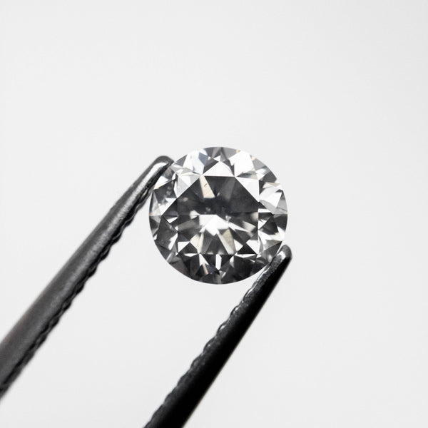 0.66ct 5.34-5.38x3.52mm Fancy Grey Round Brilliant 18968-10
