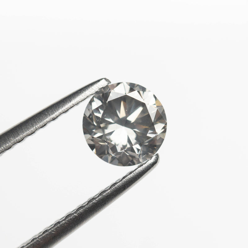 0.73ct 5.40x5.43x3.67mm Fancy Grey Round Brilliant 18968-19