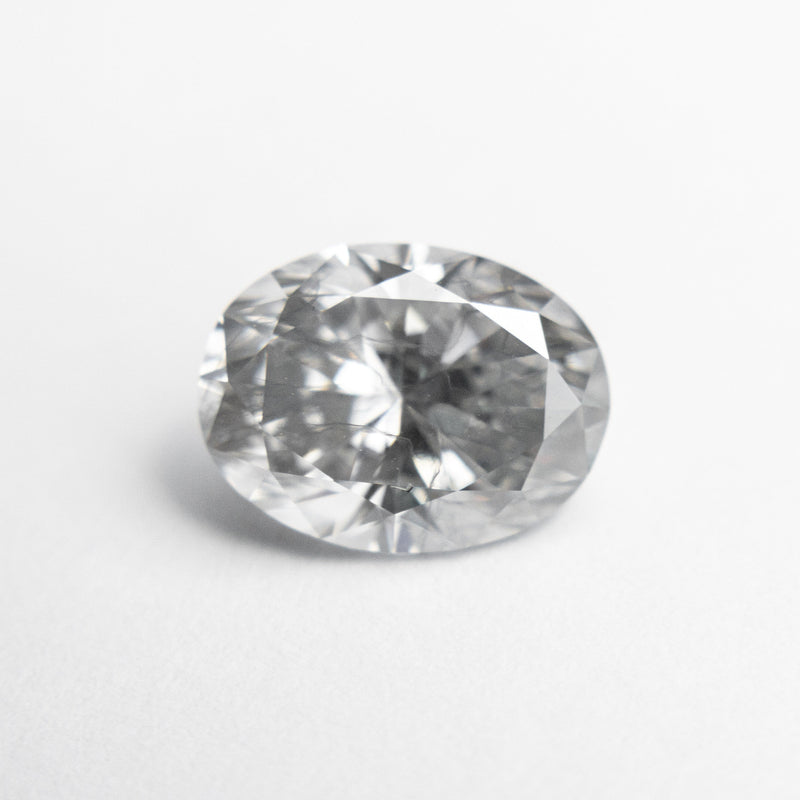 2.04ct 9.31x7.00x4.66mm GIA Fancy Light Grey Oval Brilliant 18981-01 - Misfit Diamonds