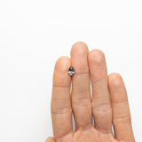 1.01ct 7.90x5.53x3.71mm GIA I1 Fancy Dark Grey Pear Brilliant 19544-01