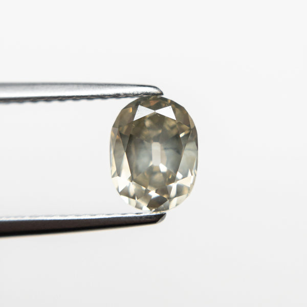 0.93ct 6.78x5.17x3.21mm SI1 C3 Modern Antique Oval Old Mine Cut 19568-01