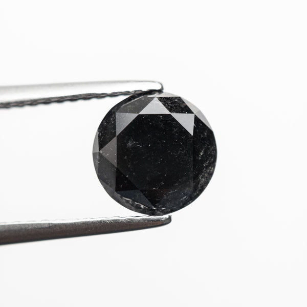 2.21ct 7.65x7.68x5.66mm Natural Fancy Black Round Brilliant 19625-01