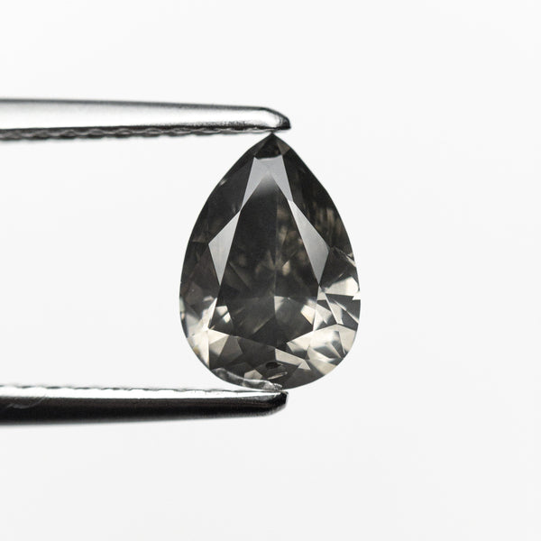 1.01ct 7.83x5.42x3.38mm Fancy Dark Grey Pear Brilliant 19913-01