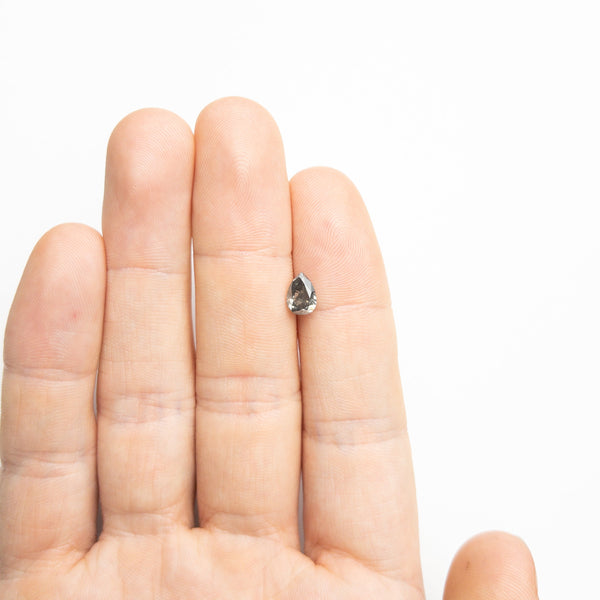1.01ct 7.83x5.42x3.38mm Fancy Dark Grey Pear Brilliant 19913-01