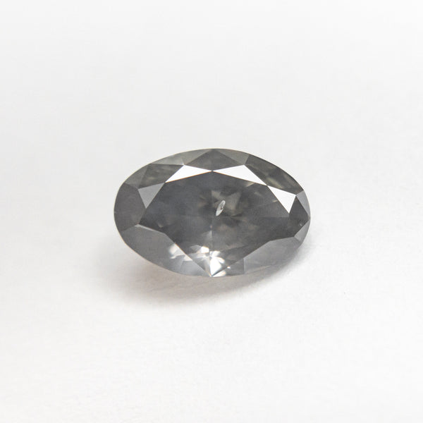 1.02ct 7.90x5.23x3.28mm Fancy Grey Oval Brilliant 19913-03