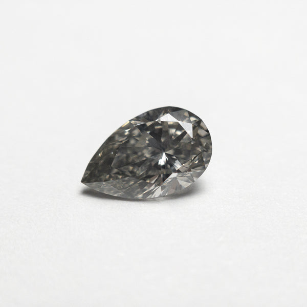 1.01ct  8.54x5.46x3.49mm Fancy Grey Pear Brilliant 19913-13