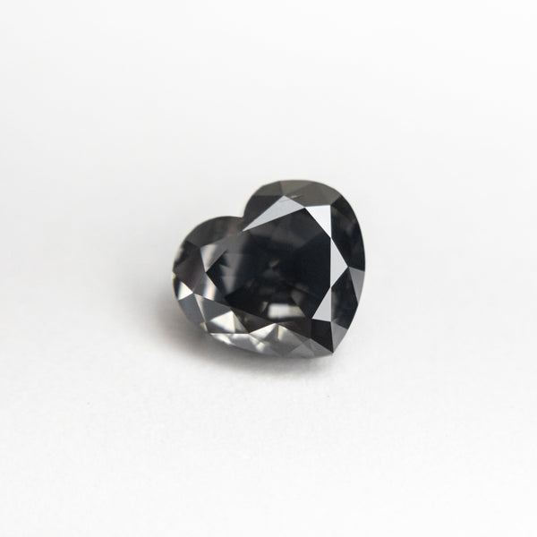 1.18ct 6.12x6.70x3.72mm Fancy Dark Grey Heart Brilliant 19913-22