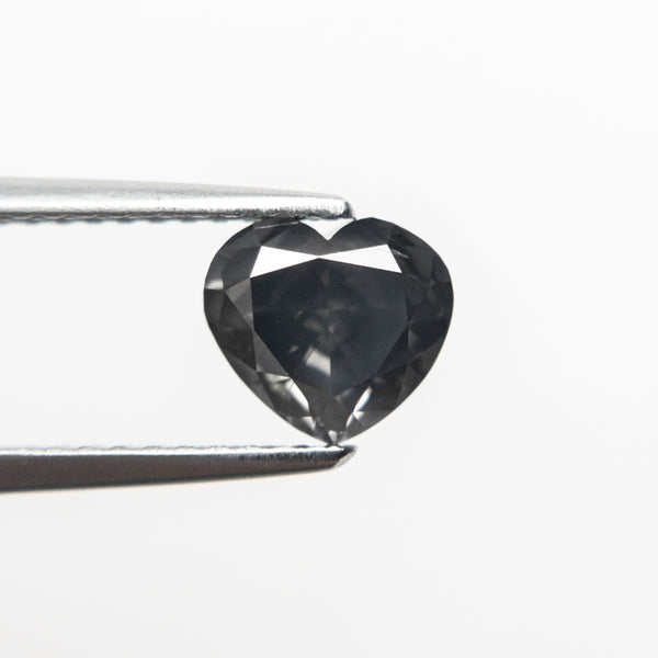 1.18ct 6.12x6.70x3.72mm Fancy Dark Grey Heart Brilliant 19913-22
