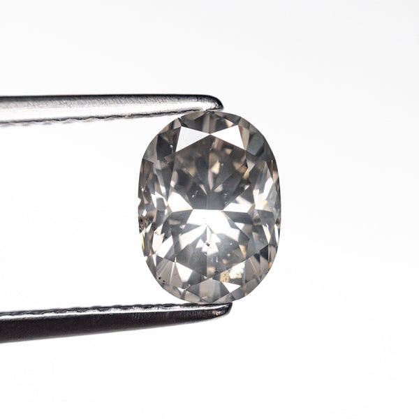 1.45ct 7.67x5.70x4.40mm SI2 Fancy Grey Oval Brilliant 19916-03