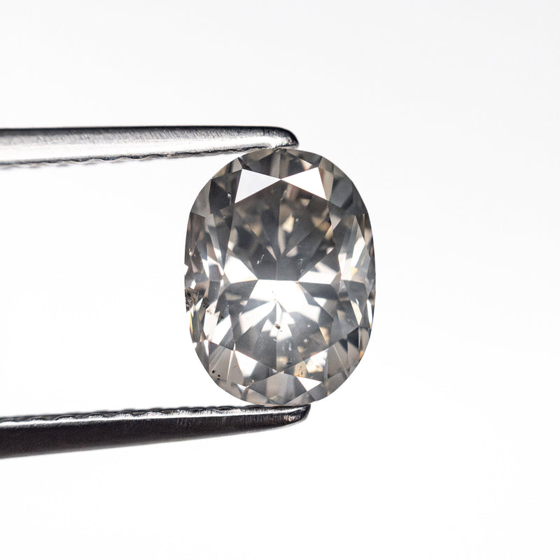 1.45ct 7.67x5.70x4.40mm SI2 Fancy Grey Oval Brilliant 19916-03
