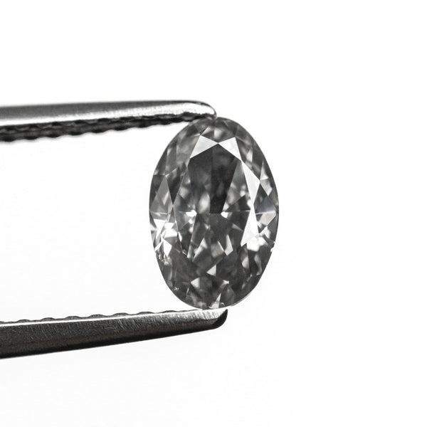 0.73ct 7.18x4.65x2.85mm VS2 Fancy Grey Oval Brilliant 19923-14