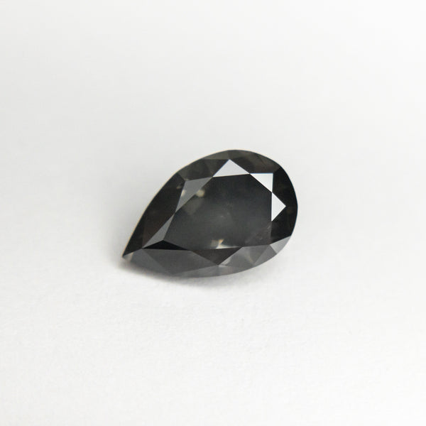 1.03ct 8.00x5.24x3.52mm GIA I1 Fancy Dark Grey Pear Brilliant 19924-01