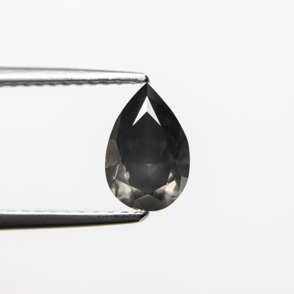 1.03ct 8.00x5.24x3.52mm GIA I1 Fancy Dark Grey Pear Brilliant 19924-01