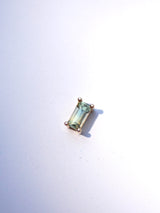 Bi-Color Teal Baguette Stud (Single)