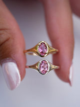 October Tourmaline Signet Ring