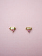 Peridot Baguette Studs