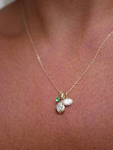 Engraved Diamond Encrusted Teeny Oval Charm