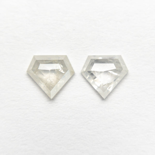 0.80cttw 2pc 5.14x5.62x1.98mm 5.15x5.62x1.84mm Shield Rosecut Matching Pair 20951-20