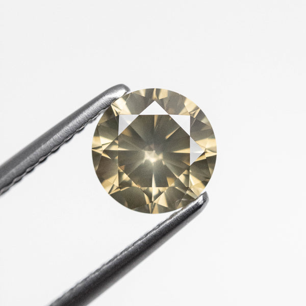 1.00ct 6.40x6.39x3.78mm GIA Fancy Brownish Greenish Yellow Round Brilliant 20979-01