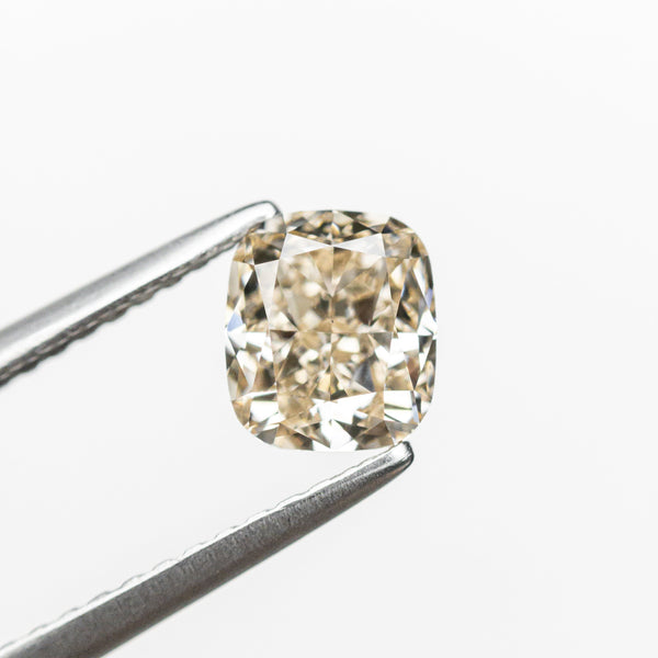 1.01ct 6.03x5.21x3.62mm GIA VS2 Champagne Cushion Brilliant 21596-01