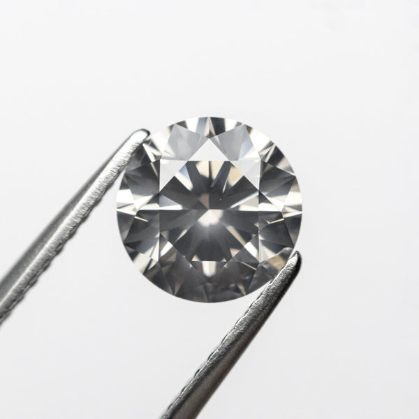 1.55ct 7.41x7.40x4.60mm GIA SI2 Fancy Grey Round Brilliant 21668-01