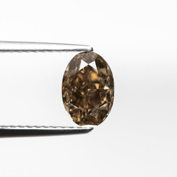1.32ct 8.00x5.53x3.77mm GIA VS1 Fancy Deep Brown-Yellow Oval Brilliant 21919-01
